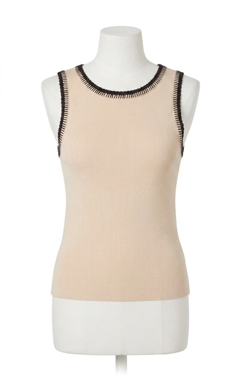 NEW Z SUPPLY social whipstitch tank top in crystal